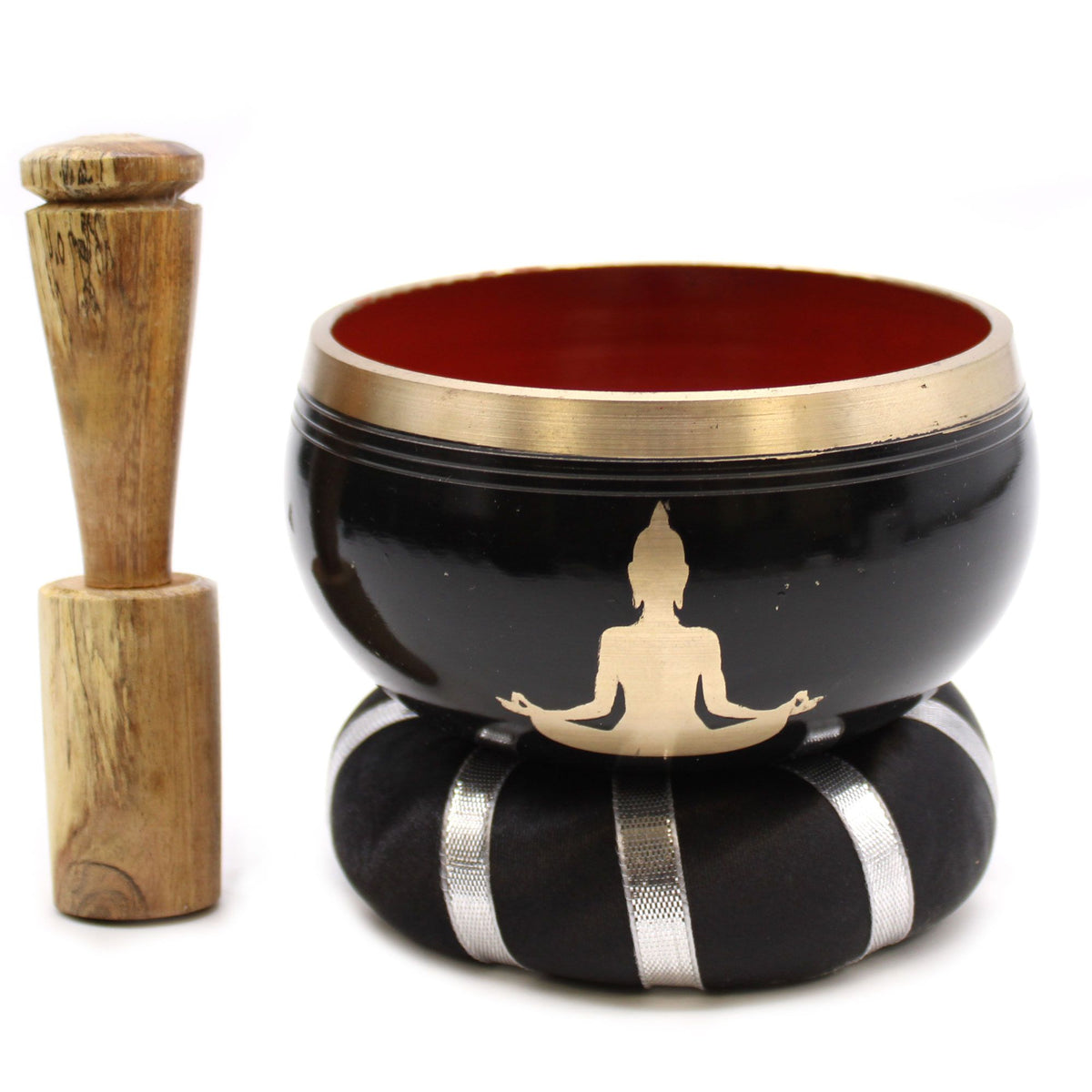 Buddha hangtál szett - fekete/narancs 10,7 cm