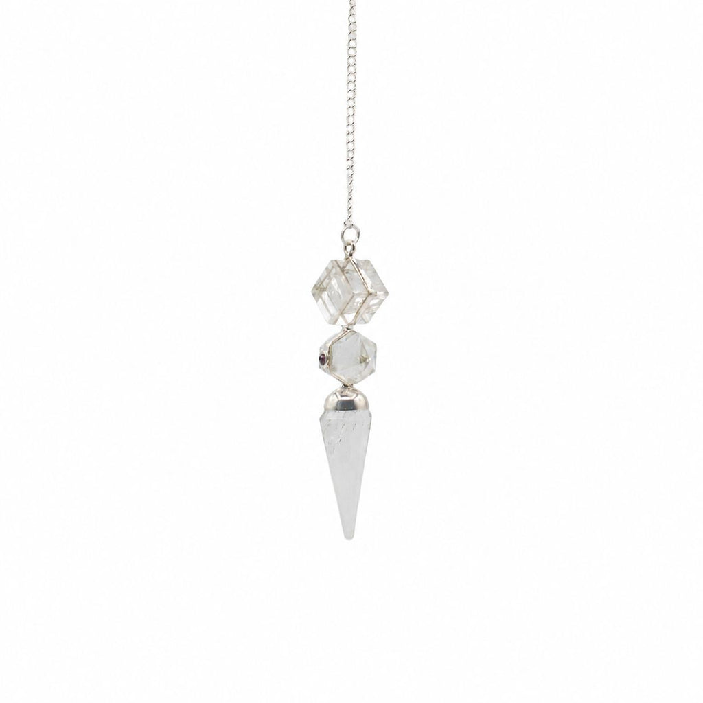 The Architect of Clarity - Three Piece Pendulum - Crystal Quartz