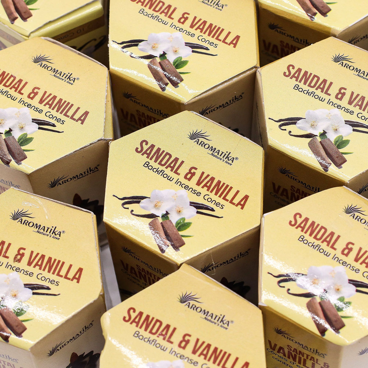 Masala visszafolyós füstölőkúp, 10 db – szantálfa és vanília