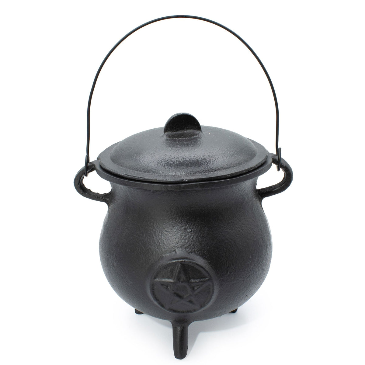 Extra nagy öntöttvas üst pentagram motívummal 23x18 cm (legalább 4 kg)