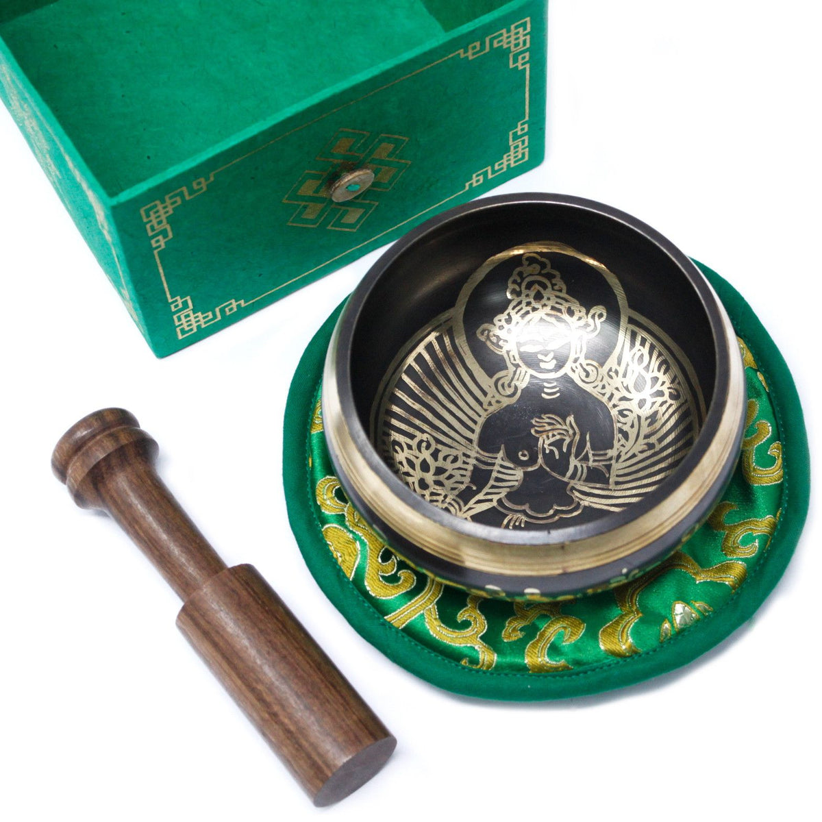 Klangschalen-Set Grüne Tara 10cm (min. 380g)