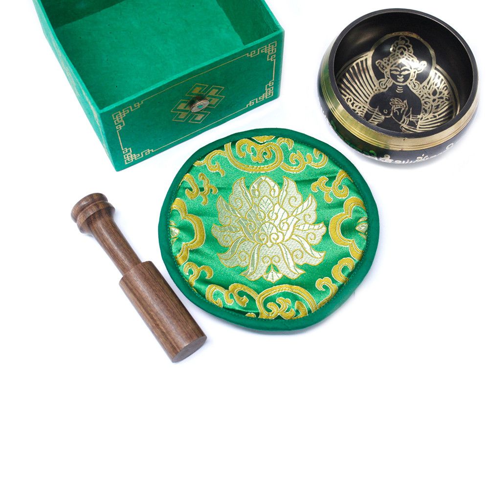 Klangschalen-Set Grüne Tara 10cm (min. 380g)