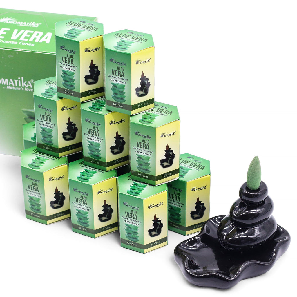 Masala visszafolyós füstölőkúp, 10 db – aloe vera