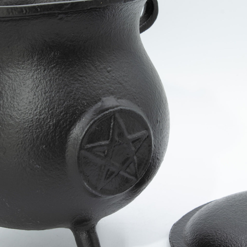 Extra Huge Cast Iron Cauldron with Pentagram 23x18cm (at least 4kg)