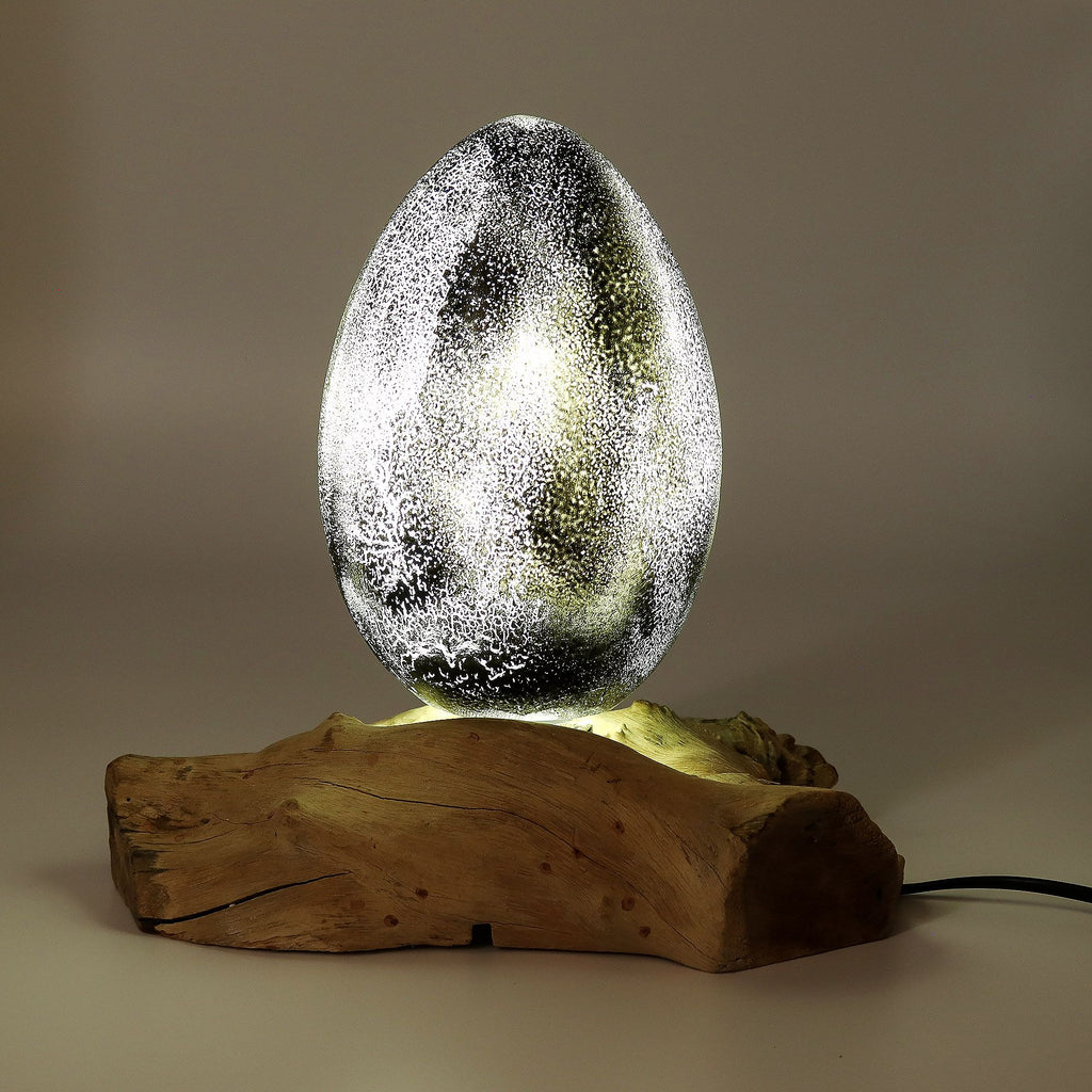 DriftGlow lámpa repedezett lávatojás búra - Szürke