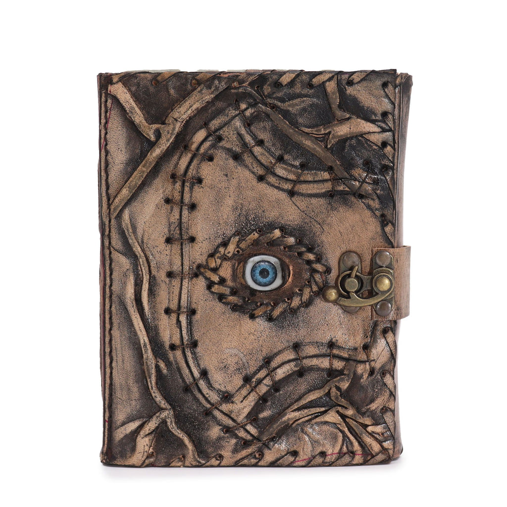 Braun-beiges Buch - Deko Böser Blick - 160 Seiten mit Büttenrand - 17x12.5cm