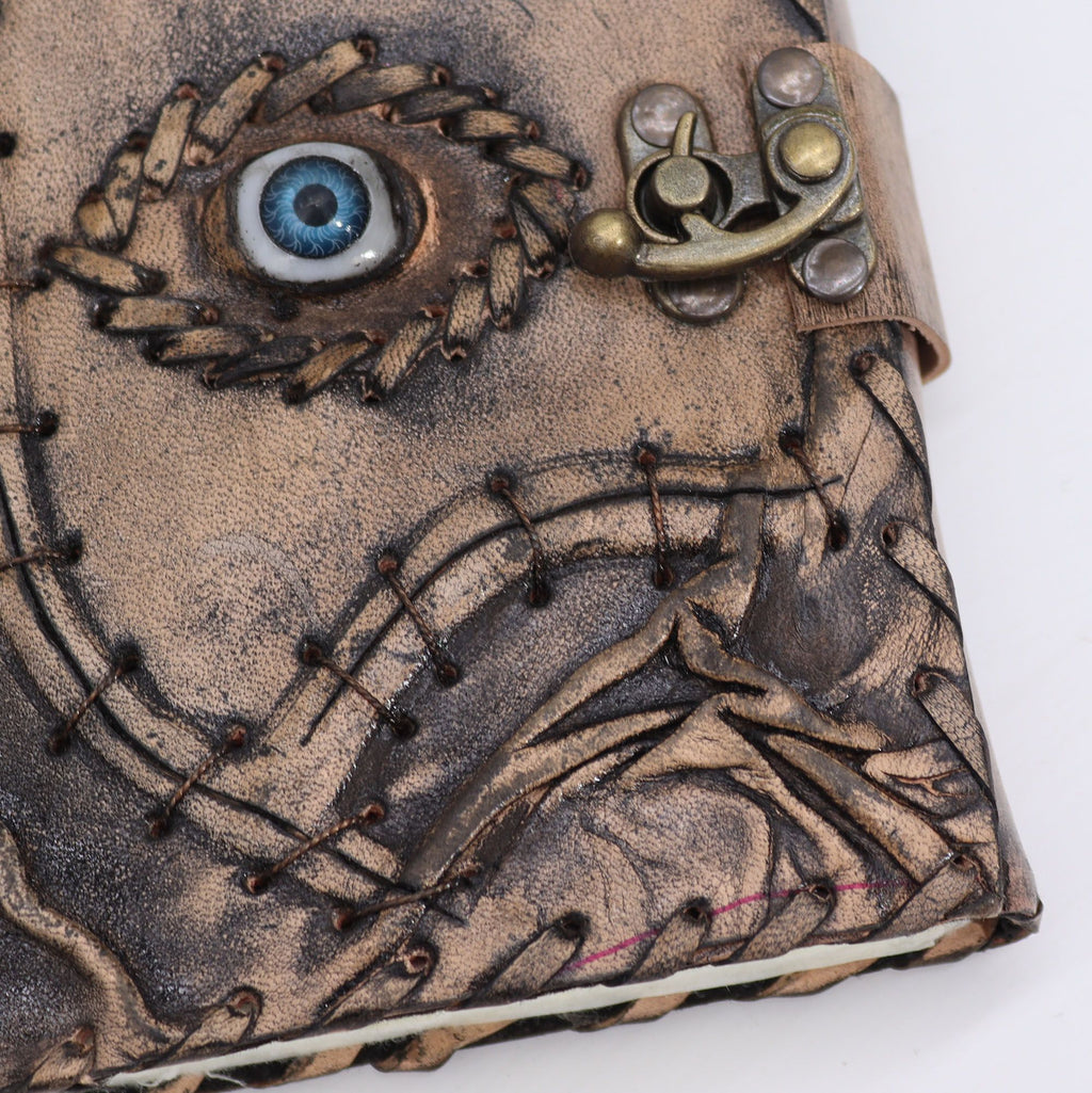 Braun-beiges Buch - Deko Böser Blick - 160 Seiten mit Büttenrand - 17x12.5cm