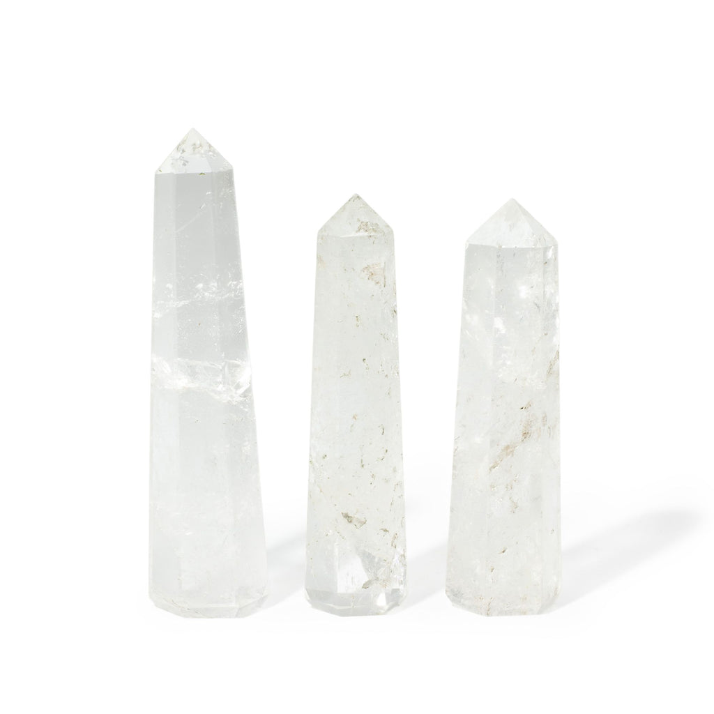 Edelstein-Obelisk mit sechs Flächen ca. 11cm - Bergkristall