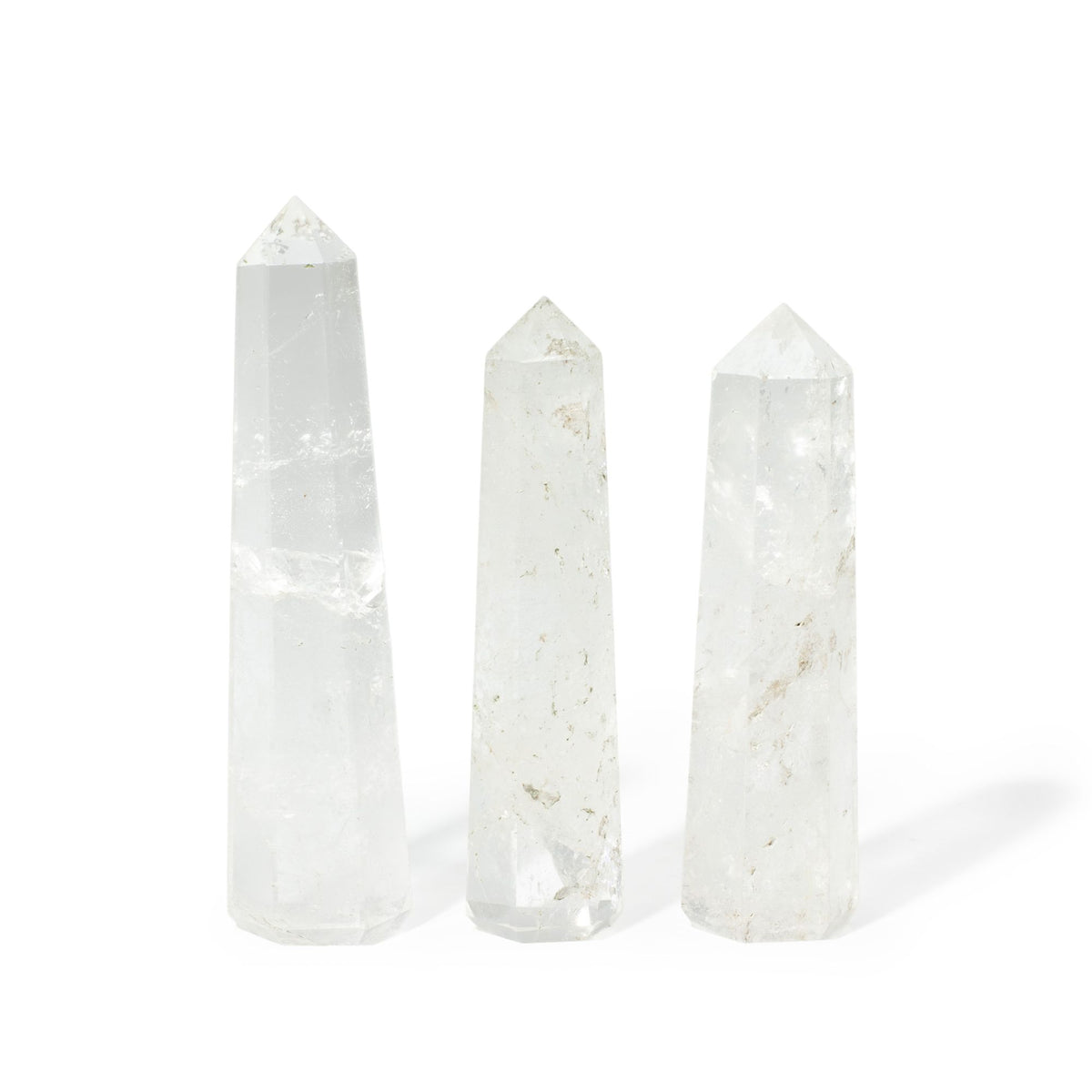 Edelstein-Obelisk mit sechs Flächen ca. 11cm - Bergkristall