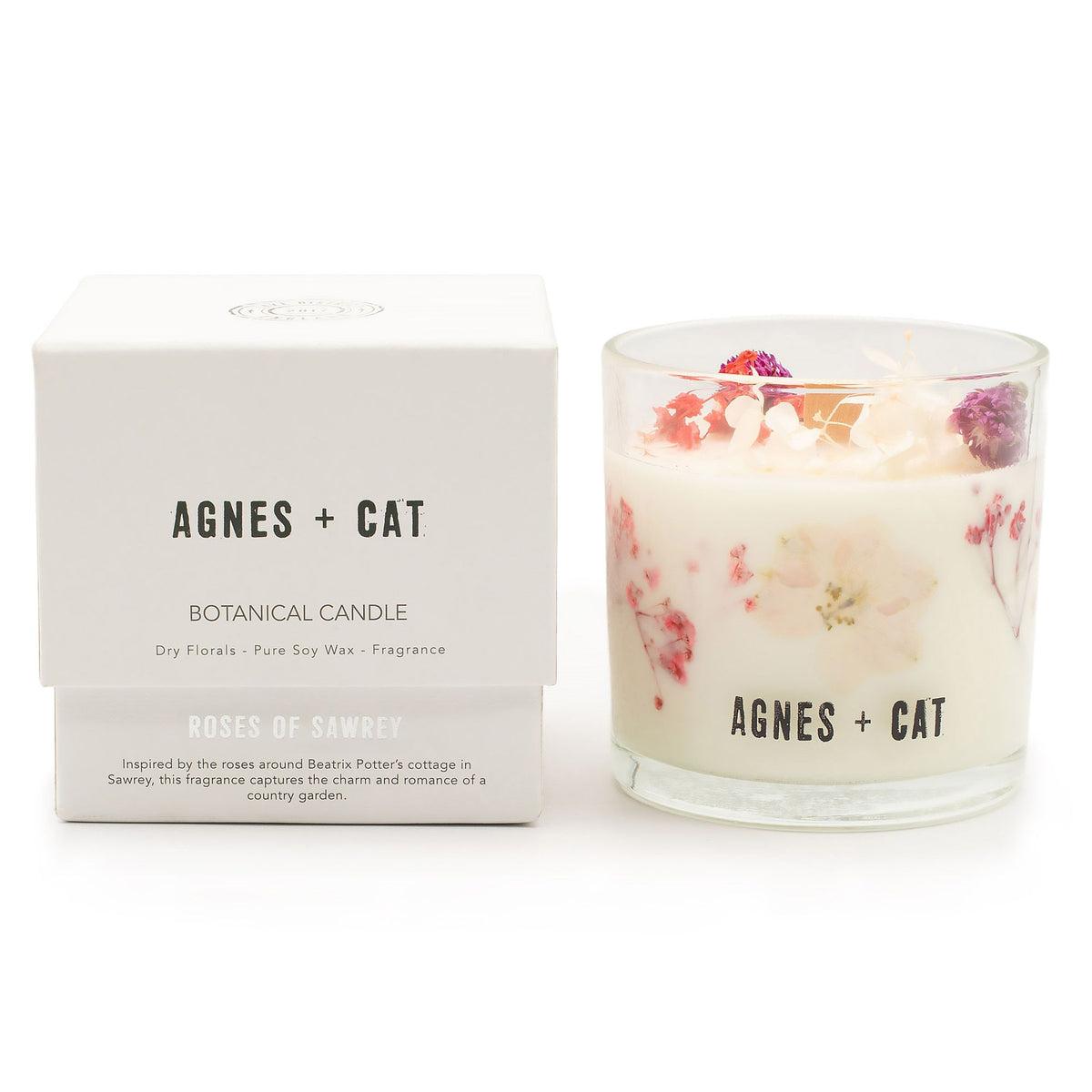 Agnes + Cat botanikus szójagyertya - Roses of Sawrey