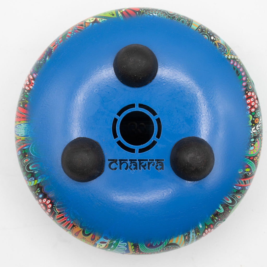 Flache mittlere Happy Drum Mandala Blatt - 14x7cm