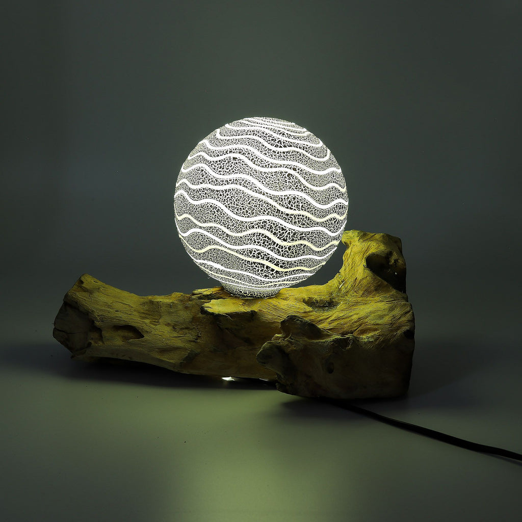 DriftGlow lámpa szürke Luna búra