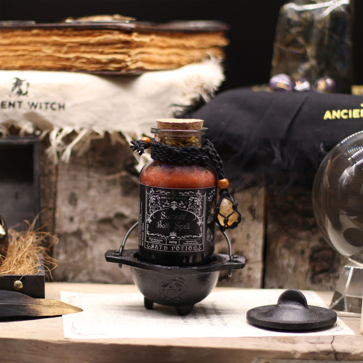 Ancient Witch koupelový kouzelný lektvar a amulet z citrínu – úspěch